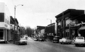 Main Street looking down hill circa 1960.